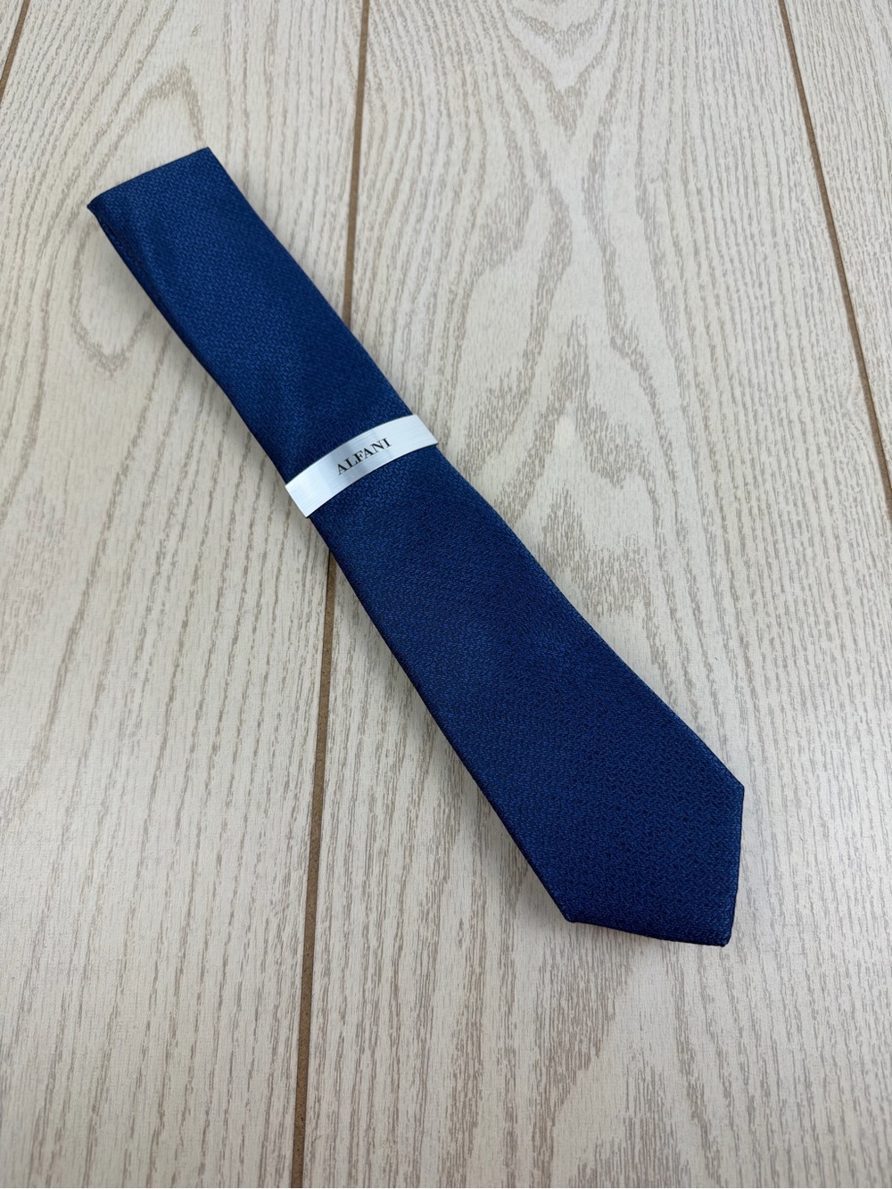928 Alfani Men's Tie Terry Mini 432 Cobalt Blue $55 Polyester